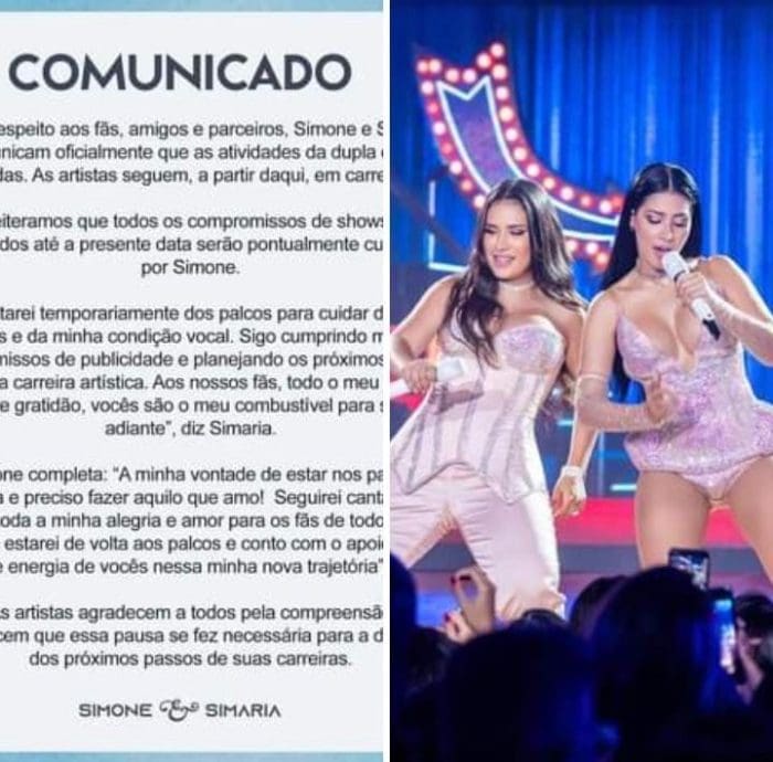 Simone e Simaria comunicam o fim da dupla