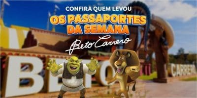 Saiba quem ganhou um par de ingressos para o Beto Carrero World