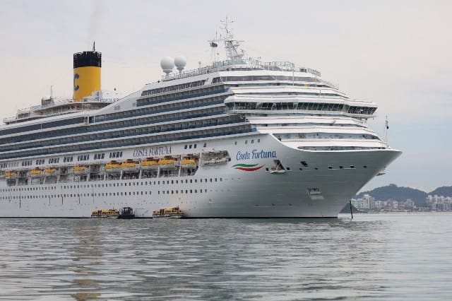 Balneário Camboriú recebe o navio Costa Fortuna novamente nesta terça-feira
