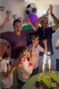 Luana Piovani e Pedro Scooby comemoram juntos o aniversário do filho