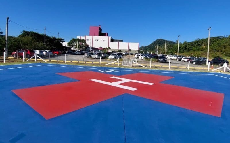 Hospital de Indaial recebe heliponto para transporte de pacientes