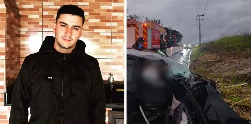 Homem de 29 anos morre em acidente grave entre carro e caminhão em Ituporanga