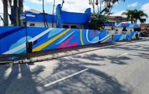 Balneário Camboriú: muro de unidade de saúde ganha pintura artística