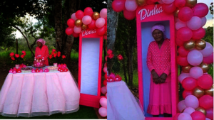 Idosa ganha festa temática da Barbie para comemorar 107 anos