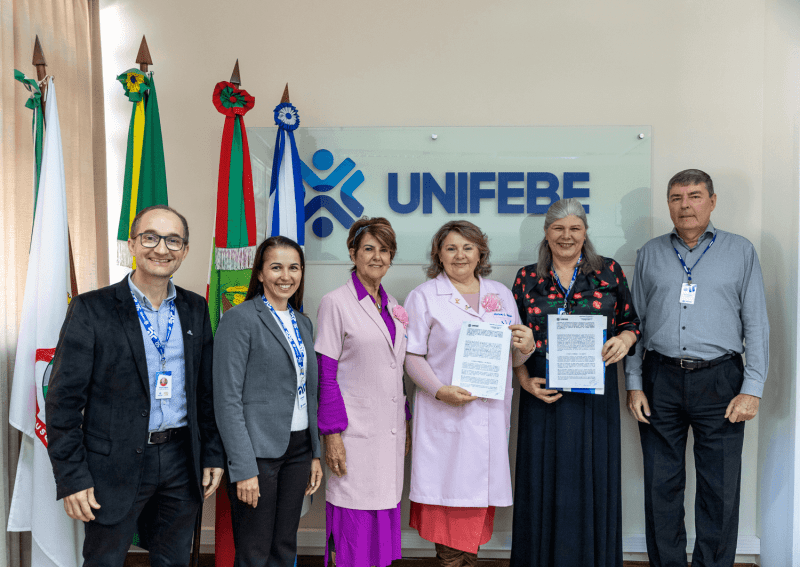 Unifebe firma convênio com a Rede Feminina de Combate ao Câncer de Brusque