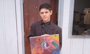Artista autista faz exposição na nova Casa da Cultura de Palhoça