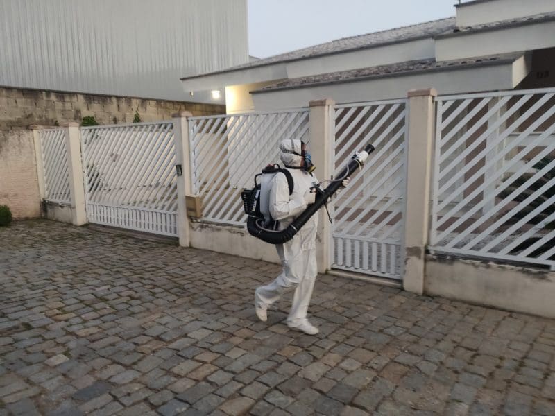 Brusque: pulverização nesta terça-feira ocorre no bairro Bateas