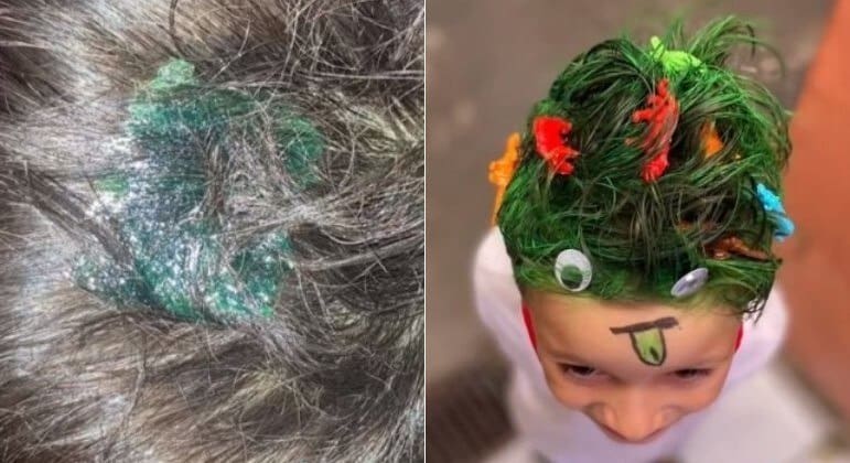Vídeo: mãe raspa cabelo do filho após usar supercola em penteado