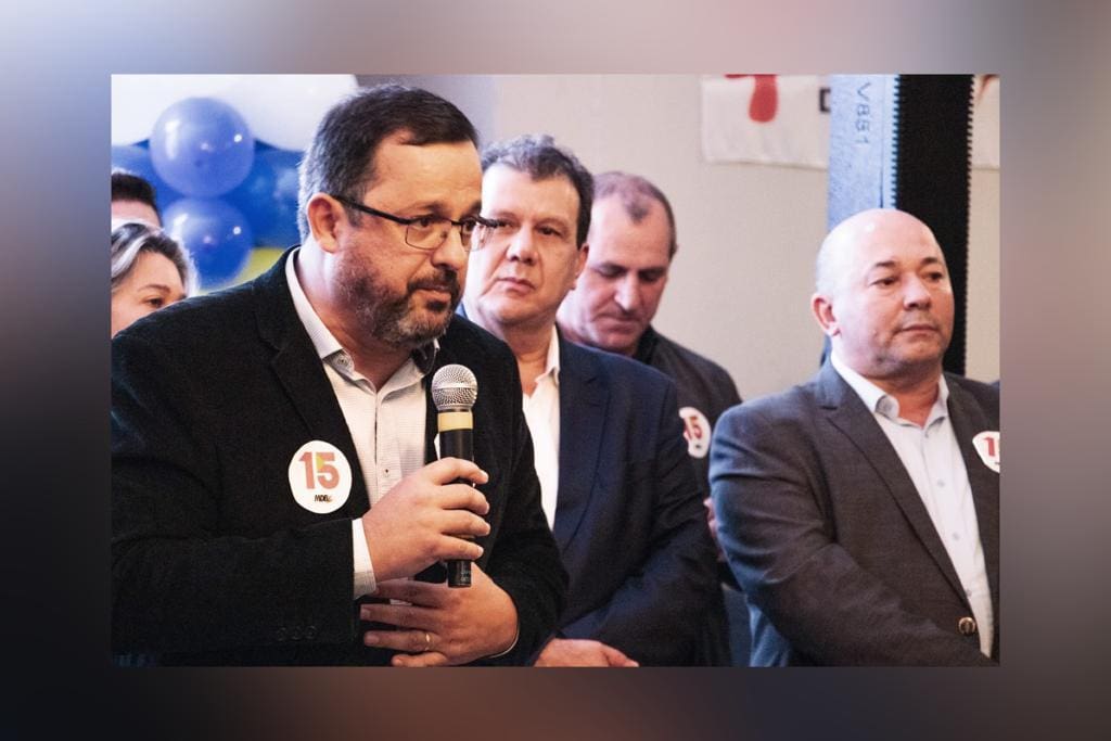 Molina e Osvaldo Quirino são lançados pré-candidatos à Prefeitura de Brusque