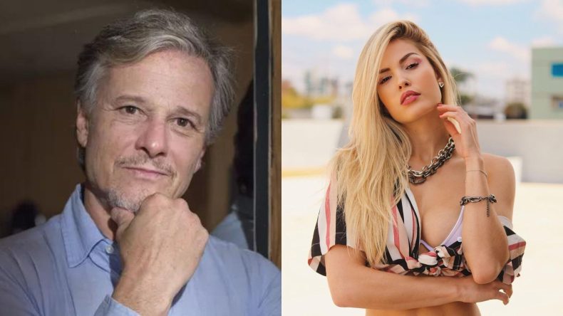 Ator global vive relacionamento com mulher 35 anos mais nova