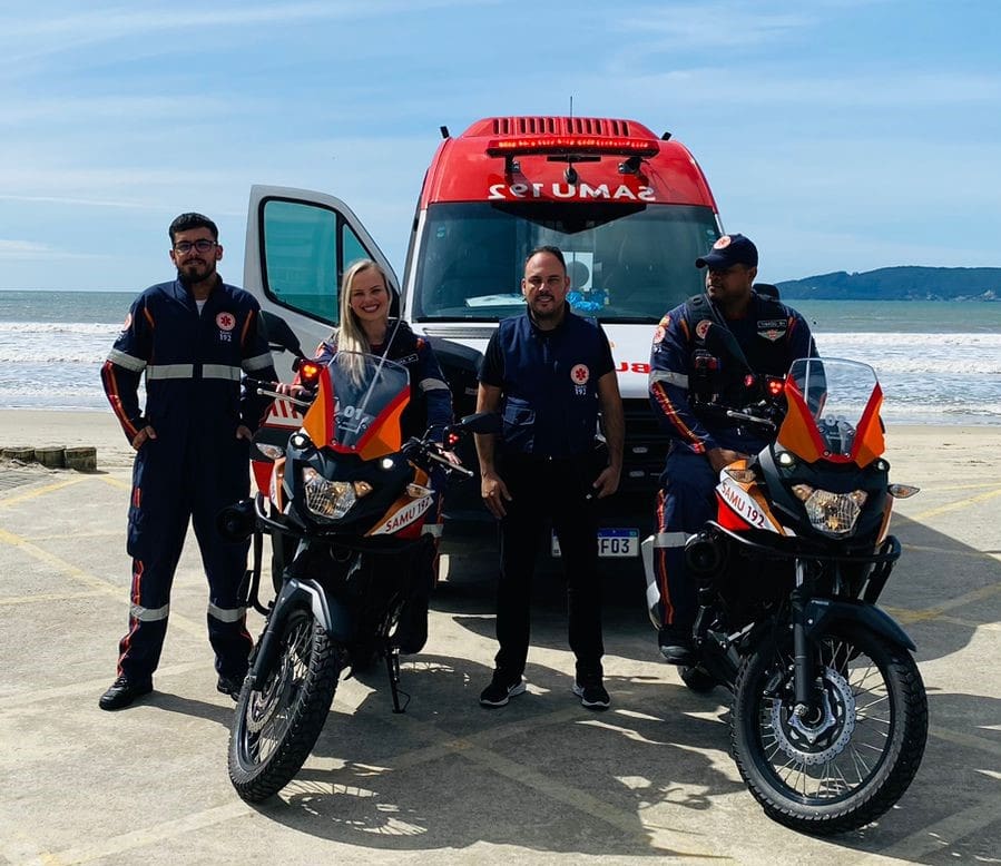 Samu inaugura serviço de atendimentos de emergência com motos