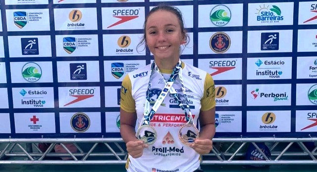 Atleta de SC conquista medalhas no Campeonato de Águas Abertas