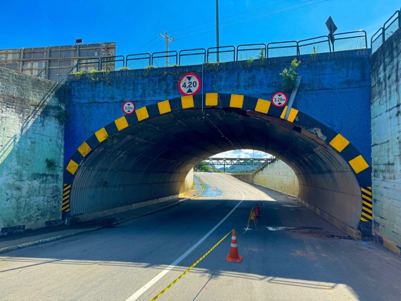 Brusque: túnel da Ponte Arthur Schlosser será interditado no fim de semana