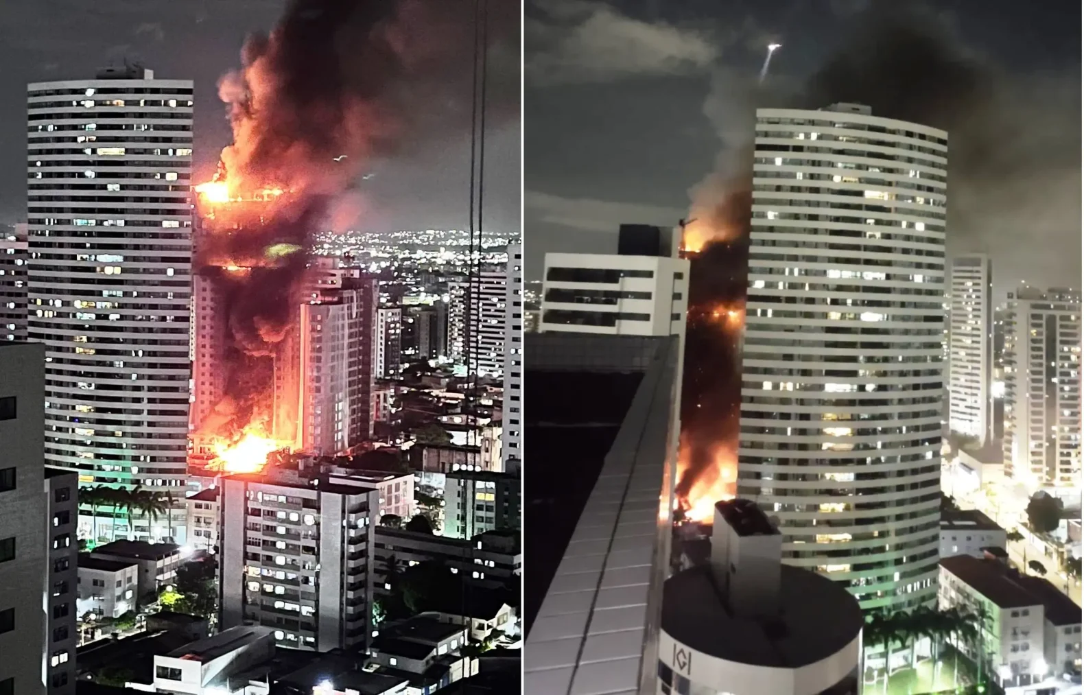 Incêndio destrói edifício na cidade onde está equipe de vôlei de SC