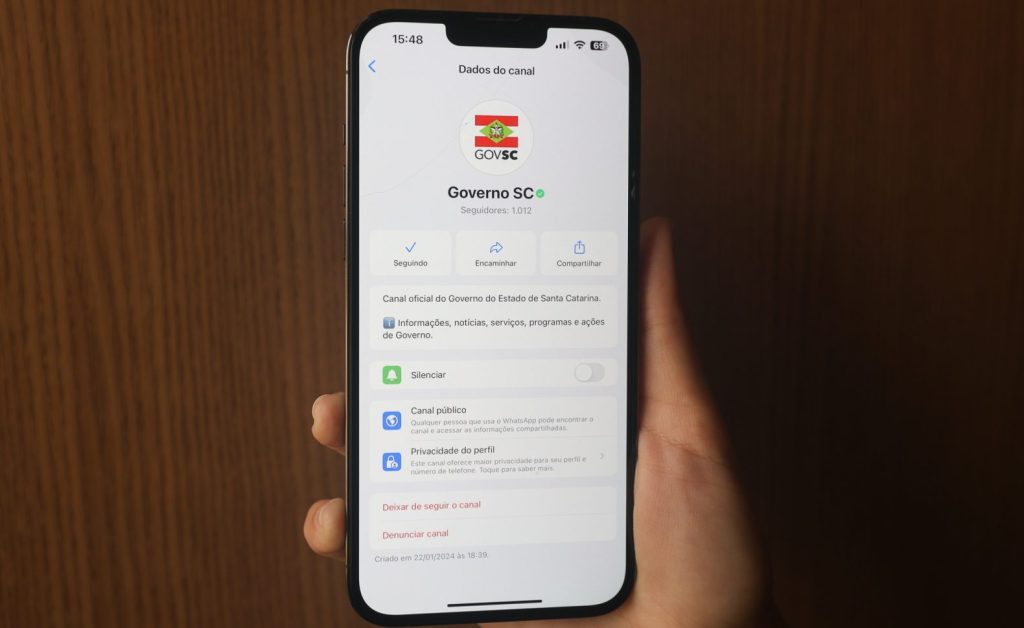 Governo de SC cria canal de WhatsApp; saiba para que serve e como seguir