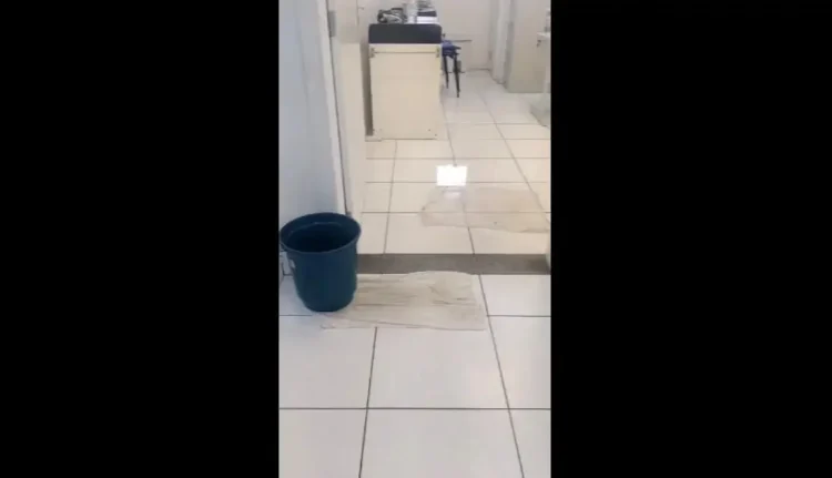 Vídeo: vazamento deixa consultório alagado no AGF Velha