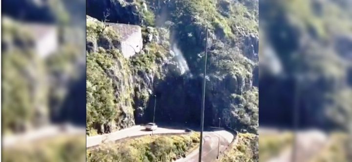 Vídeo: vento faz queda d’água “subir” de volta na Serra do Rio do Rastro