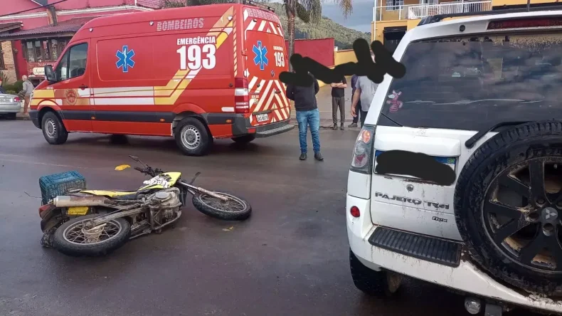 Acidente de trânsito deixa motociclista ferido na Serra Catarinense