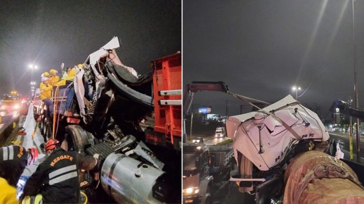 Trânsito lento: colisão deixa motorista preso às ferragens na BR-101