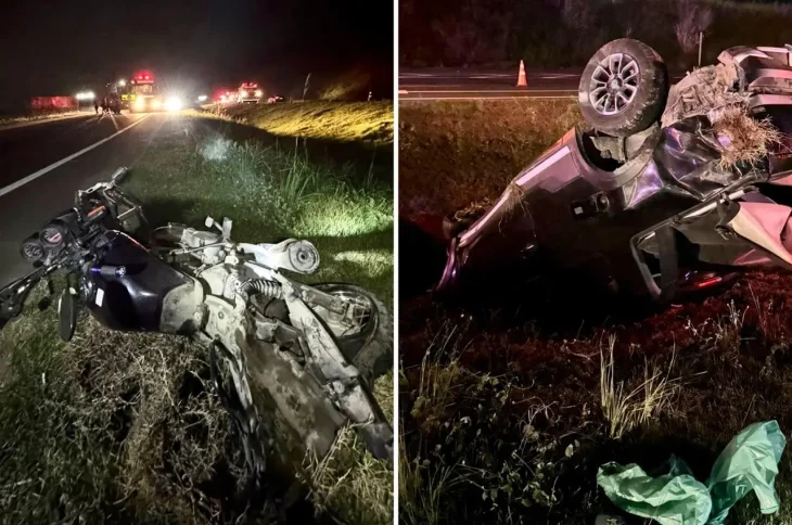 Motociclista fica ferido em acidente na BR-470 em Gaspar