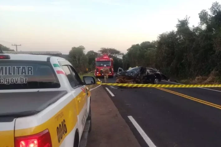 Bebê e ocupante de veículo morrem em acidente no Oeste de SC