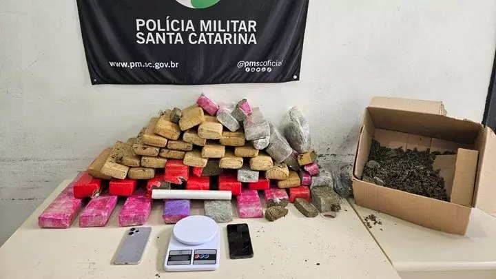 Polícia prende homem com mais de 35 quilos de maconha em Joinville