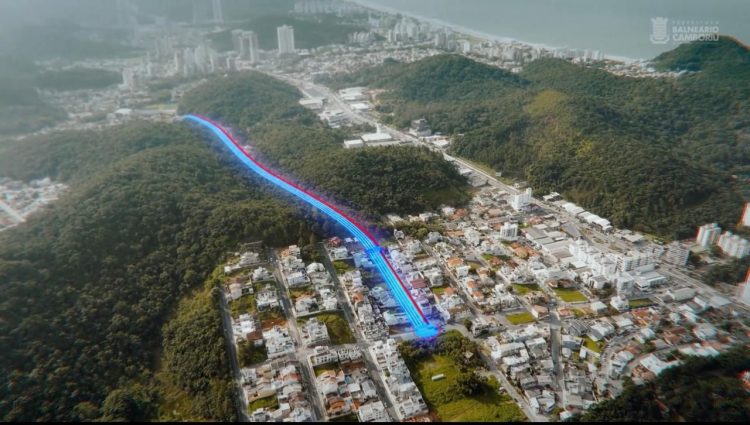 Binário norte de Balneário Camboriú começa a ser construído
