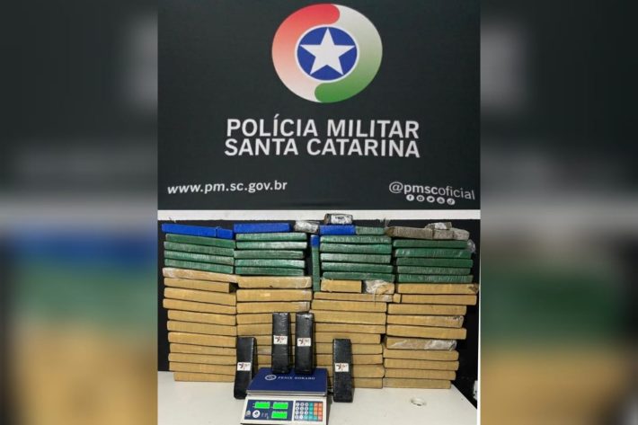 Polícia Militar prende traficante com 76 quilos de maconha
