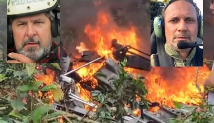 Aeronave cai em área de mata, pega fogo e provoca 2 mortes em SC
