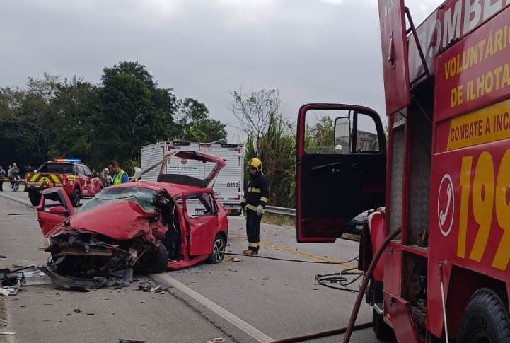 Acidente em Gaspar provoca uma morte e deixa dois em estado grave