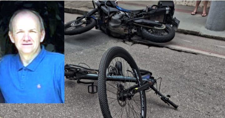 Ciclista de 55 anos morre após bater em motocicleta em Brusque