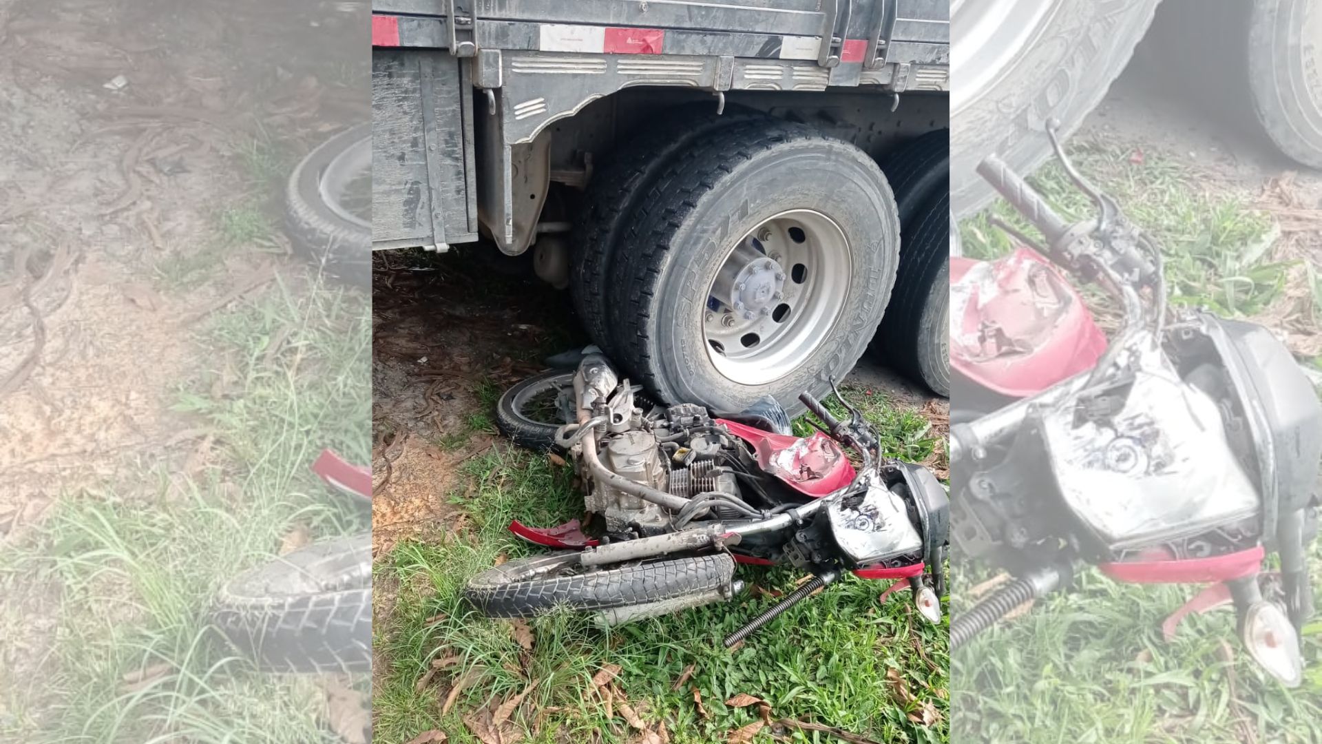 Acidente entre moto e caminhão deixa uma pessoa morta na SC-421