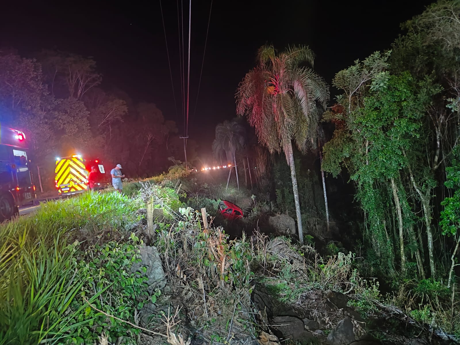 Van da Banda Nave Som cai em penhasco; 7 pessoas ficam feridas