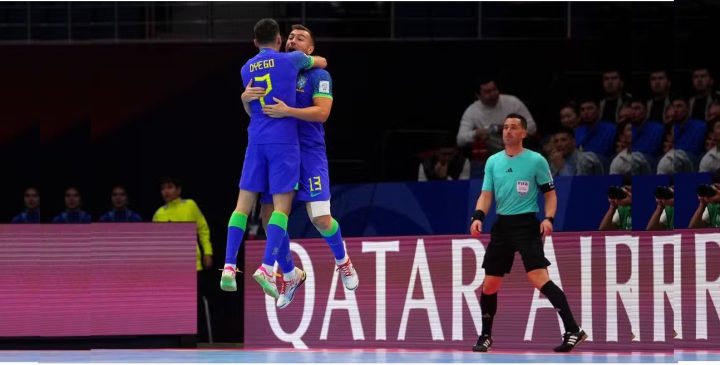 Gols de catarinense colocam Brasil na final da Copa do Mundo de Futsal