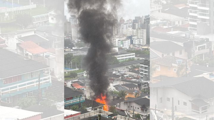 Casa pega fogo no Centro da Capital e idosa inala fumaça