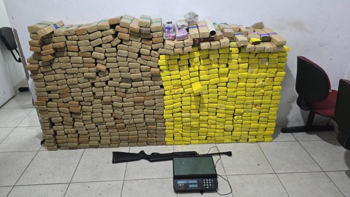 Palhoça: PM apreende quase 400 quilos de maconha e prende suspeito