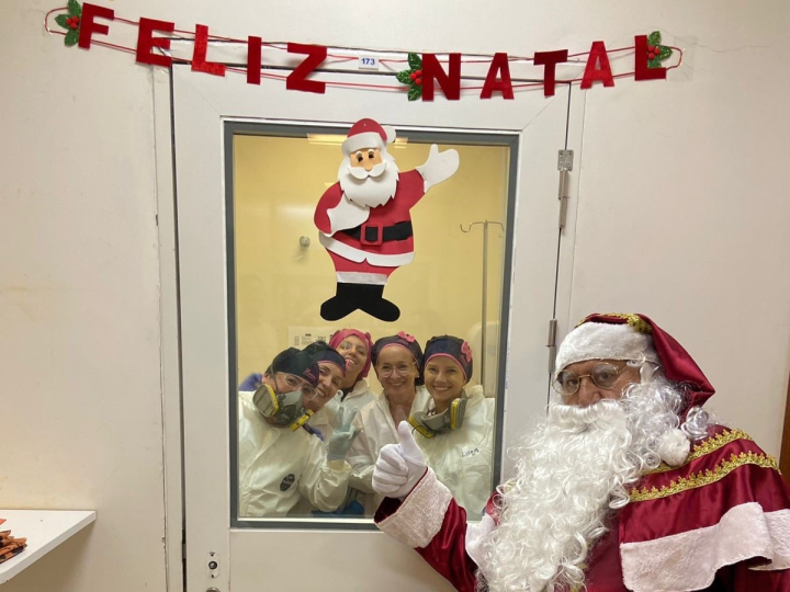 Paciente do Cepon vira Papai Noel e leva esperança ao hospital