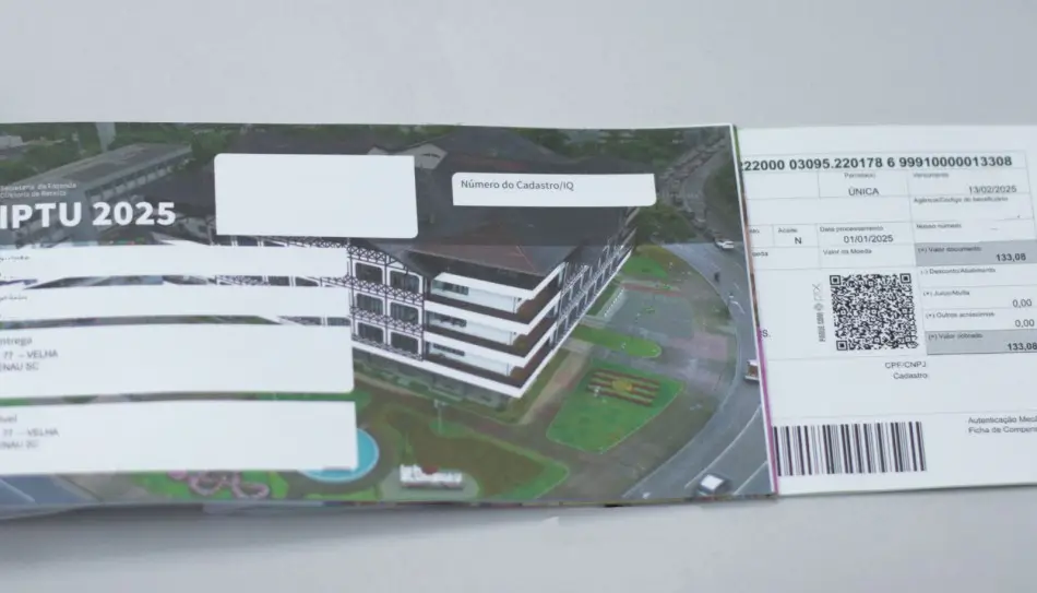 Saiba o que fazer caso você não receba o carnê do IPTU de Blumenau