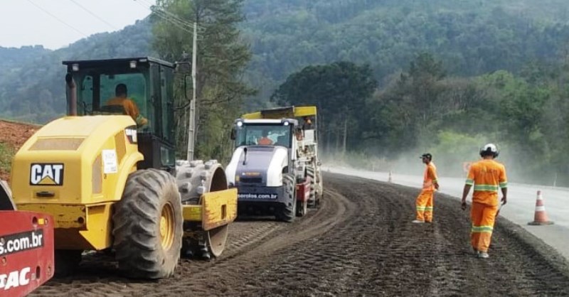Revitalização de 38 quilômetros da SC-150 deve ser concluída até março