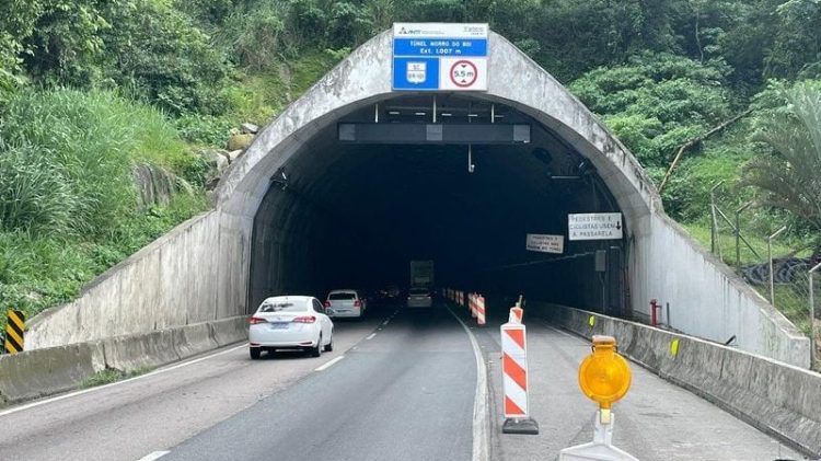 Arteris alerta para interdição parcial do túnel do Morro do Boi na BR-101