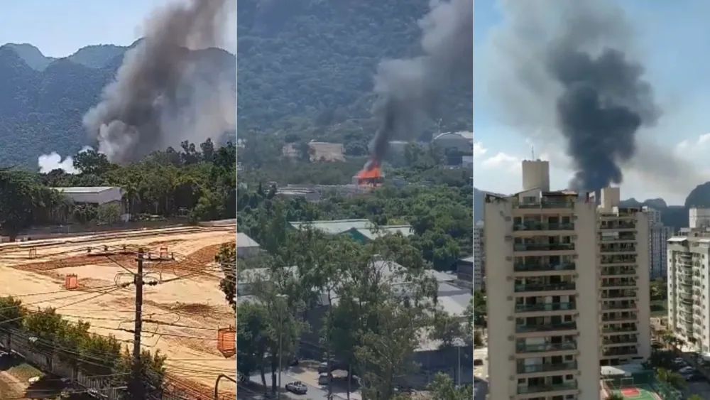Incêndio atinge área cenográfica de novela da TV Globo
