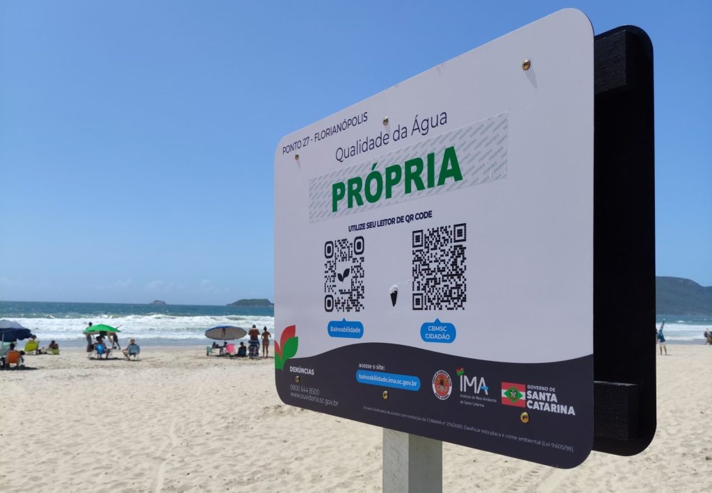 Novas placas de balneabilidade começam a ser instaladas no Litoral