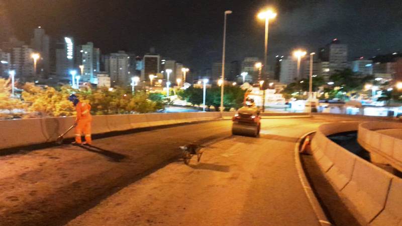 Obras no Elevado Dias Velho entram no terceiro dia em Florianópolis