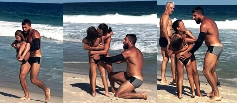 Policial catarinense de férias no RJ salva criança que se afogava no mar