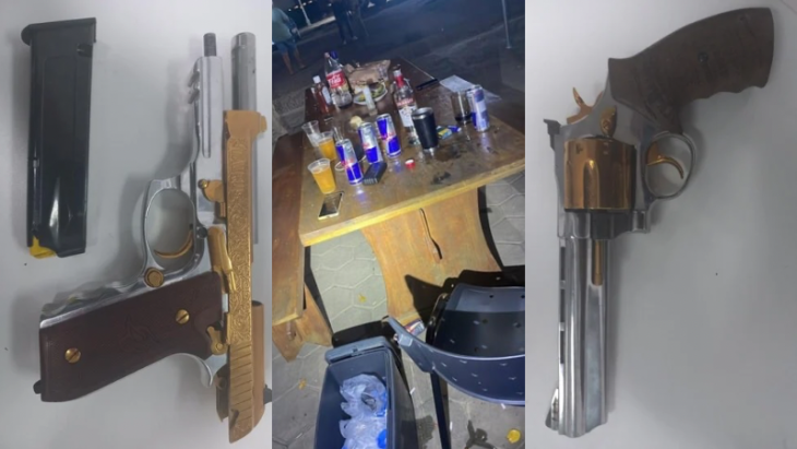 Festa de empresa termina com prisão após disparos de arma de fogo