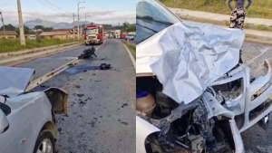 Vídeo: colisão frontal deixa duas pessoas em estado grave na BR-470