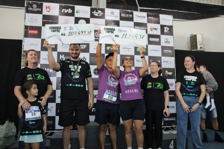Arrecadação na corrida da Apae de Brusque passa dos R$ 100 mil