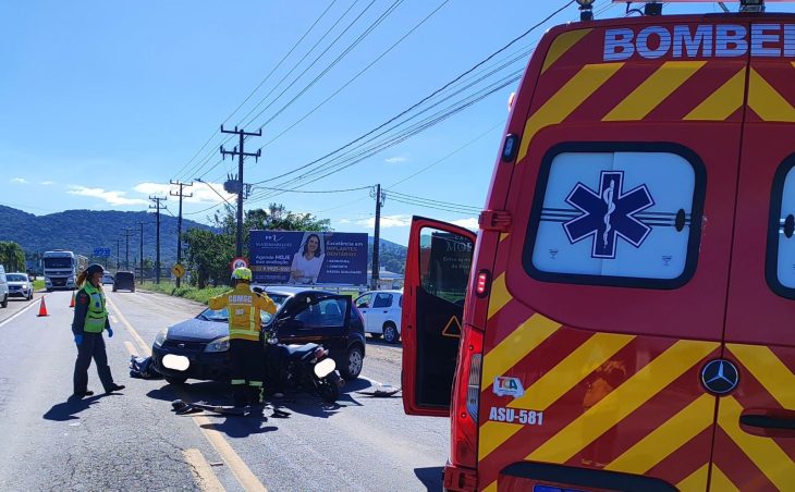 Acidente grave tira a vida de idoso que conduzia motocicleta