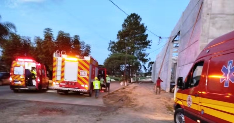 Viga despenca em obra e mata dois operários; outro ficou ferido