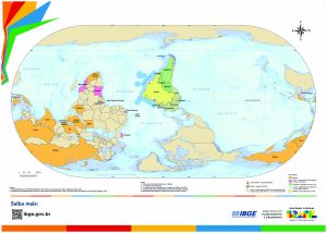 De ponta-cabeça? Nova perspectiva do mapa-múndi mantém Brasil no centro do mundo